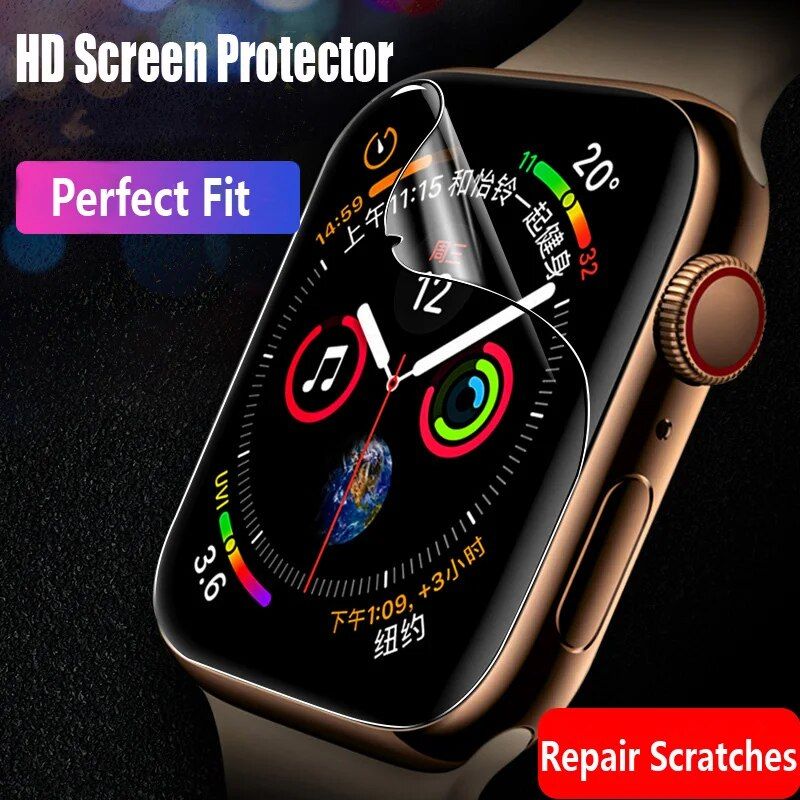 Ultra-Clear Hydrogel Screen Protector Film for Apple Watch (3-Pack)