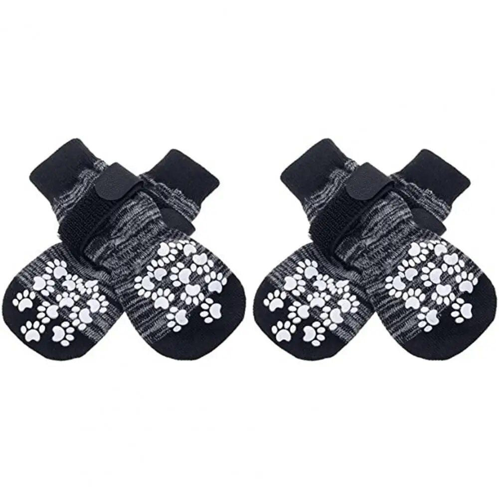 Premium Anti-Slip Waterproof Dog Socks with Adjustable Straps