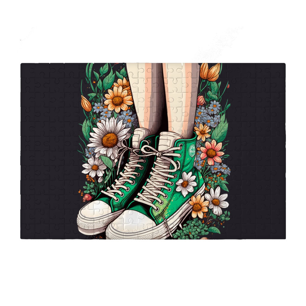 Cute Sneakers Puzzles - Flower Jigsaw Puzzle - Best Print Puzzles