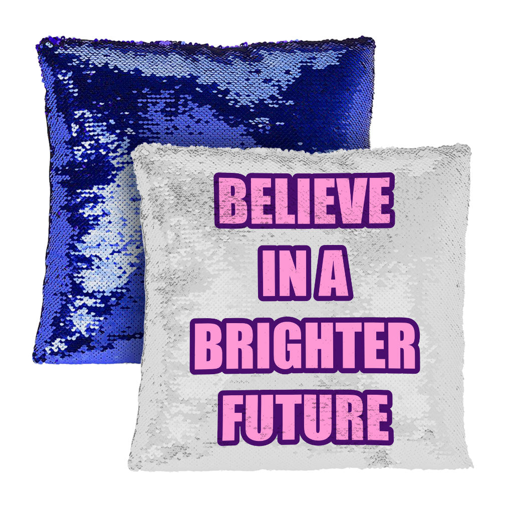 Believe Sequin Pillow Case - Cool Pillow Case - Graphic Pillowcase