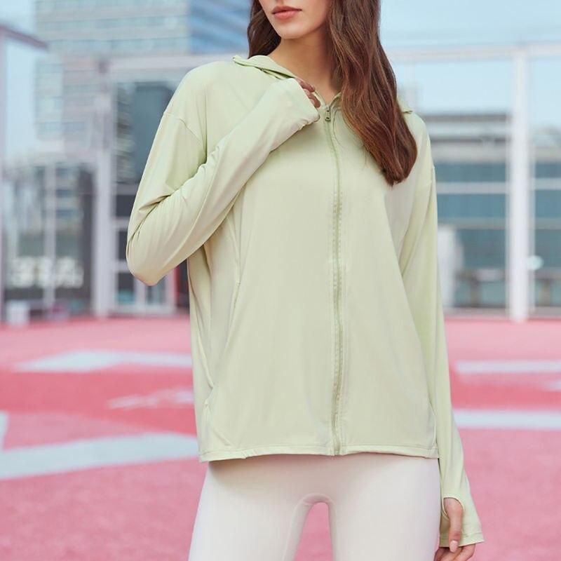 Versatile Long Sleeve Hooded Sport Top for Women