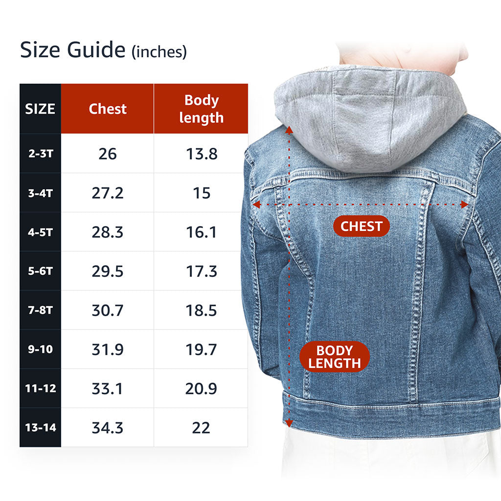 Saw It Liked It Hooded Denim Jacket for Kids - Colorful Jean Jacket - Best Design Denim Jacket for Kids