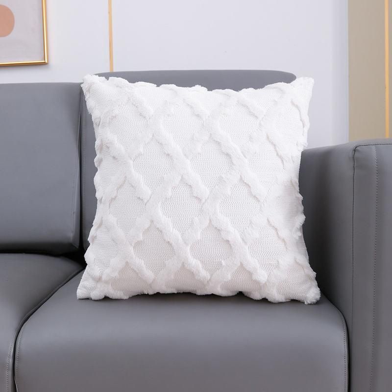 Elegant Beige, Grey & White Embroidered Cushion Cover