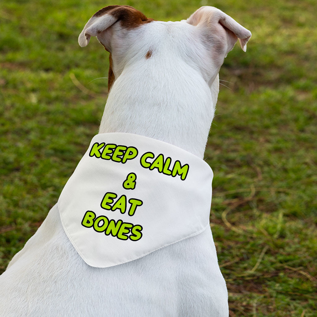 Keep Calm Pet Bandana Collar - Trendy Scarf Collar - Printed Dog Bandana