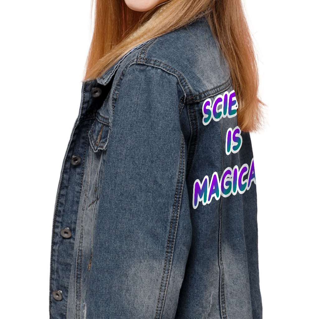 Science Kids' Denim Jacket - Cool Jean Jacket - Themed Denim Jacket for Kids