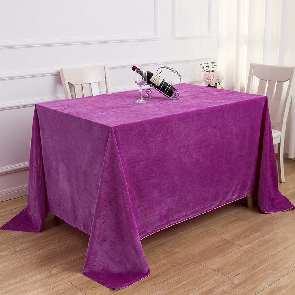 Elegant Velvet Rectangular Tablecloth - Perfect for Weddings, Dining, and Special Occasions