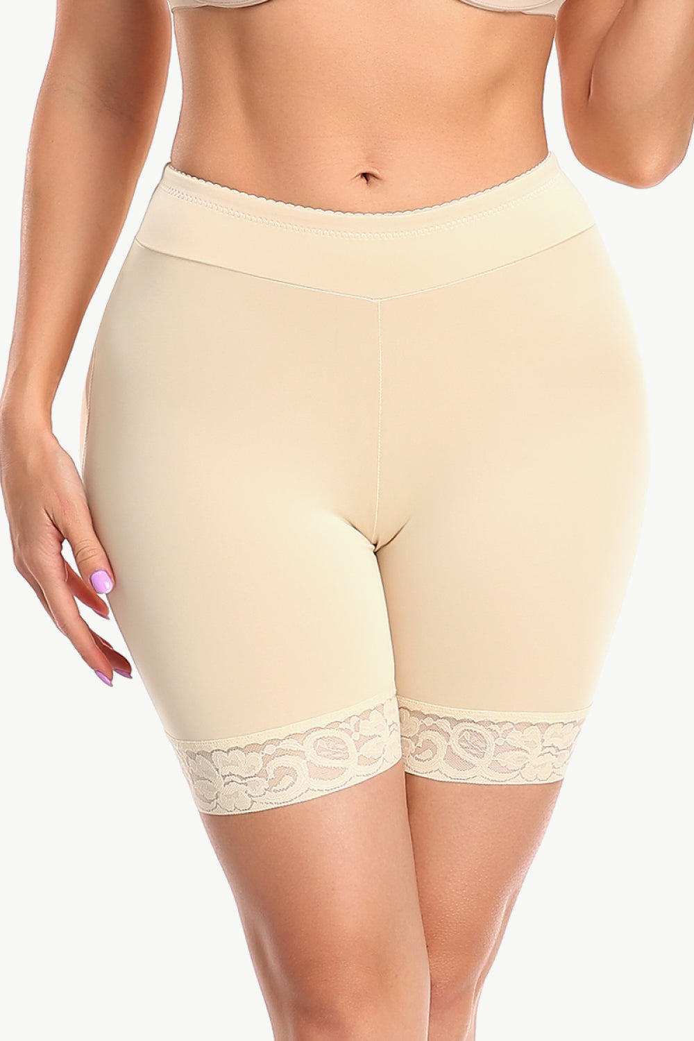 Lace Trim Lifting Pull-On Shaping Shorts