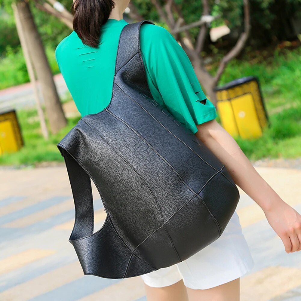 Anti-Theft PU Leather Backpack – Versatile Travel and Daily Use Bag