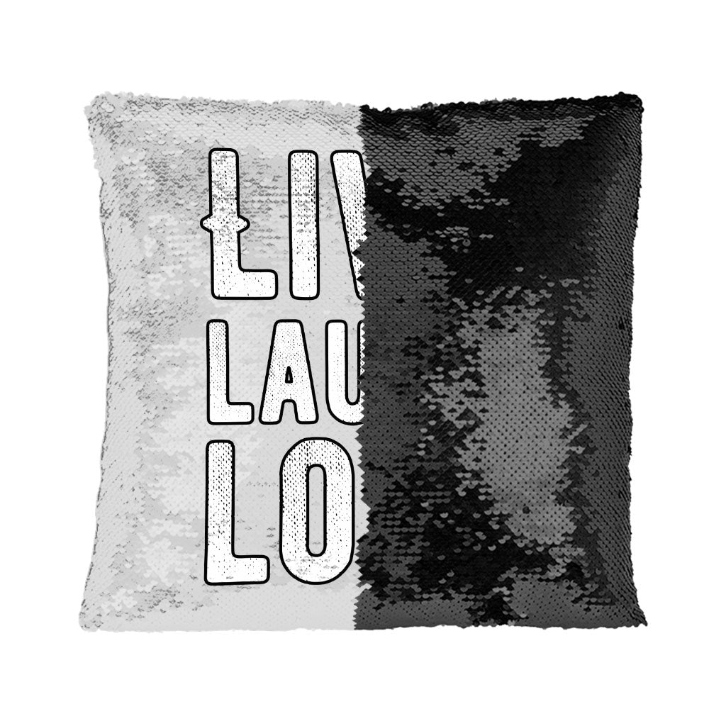 Live Laugh Love Sequin Pillow Case - Trendy Pillow Case - Cool Pillowcase