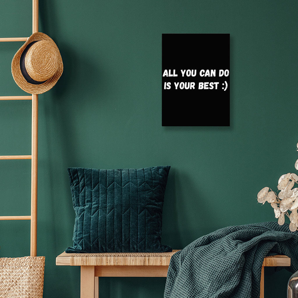 Motivational Wall Picture - Best Quote Stretched Canvas - Cool Print Wall Art