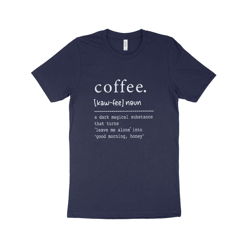 Coffee Definition Unisex Jersey T-Shirt Made in USA