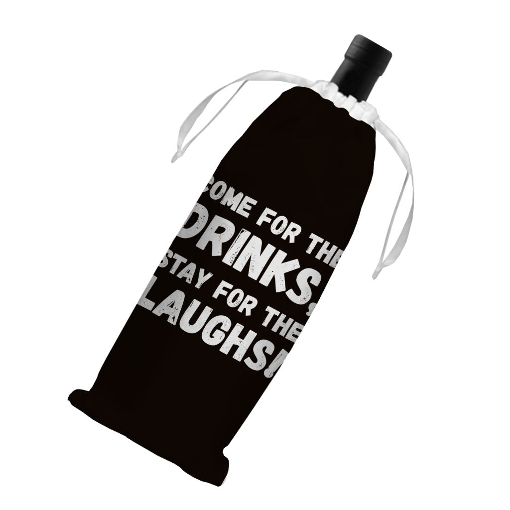 Funny Quote Wine Tote Bag - Funny Saying Wine Tote Bag - Cool Design Wine Tote Bag