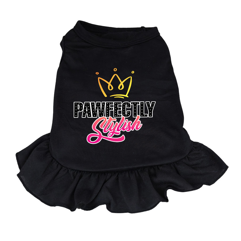 Pawfectly Stylish Dog Sundress - Crown Dog Dress Shirt - Printed Dog Clothing