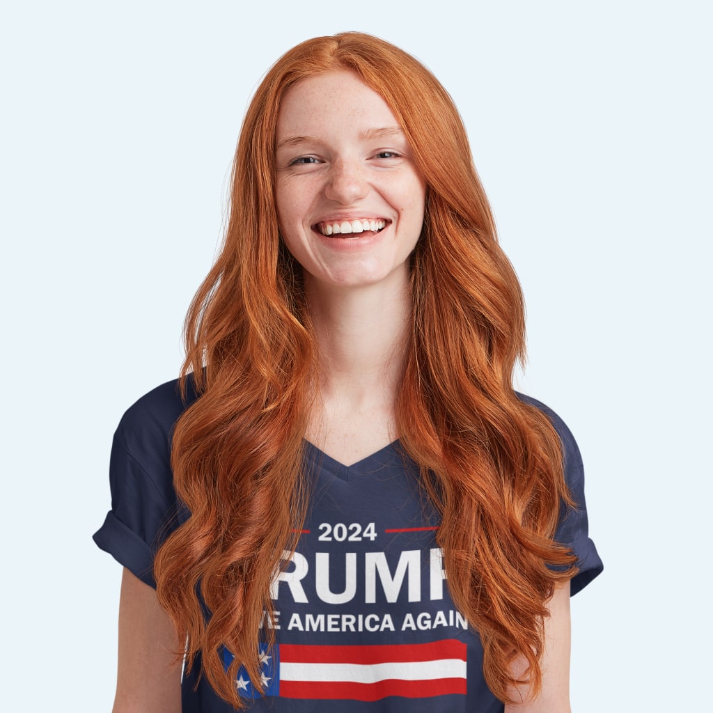 V-Neck Trump T-Shirt - Trump Clothing