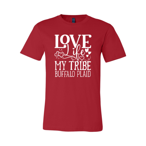 "Love Life My Tribe Buffalo Plaid" T-Shirt