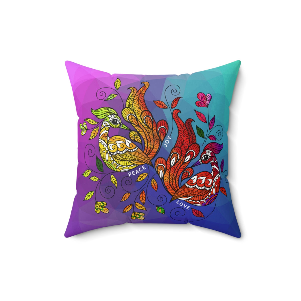 Uniquely You Decorative Throw Pillow Cover, Multicolor Wild Peacocks