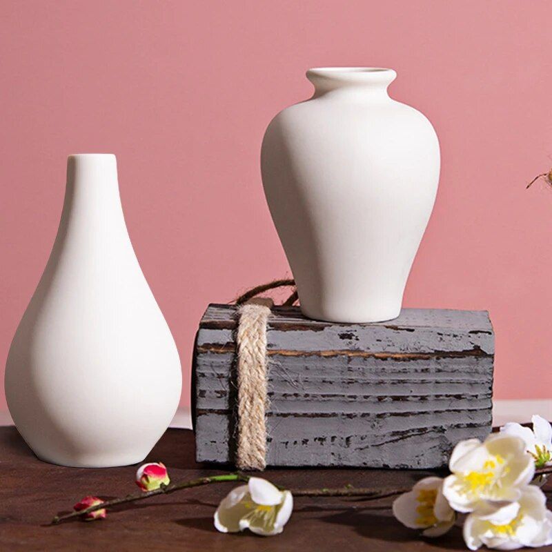 Modern Nordic White Ceramic Vase