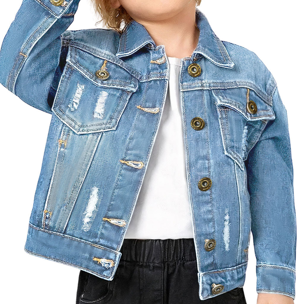 Sorry I Have Plans With Mom Toddler Denim Jacket - Cute Jean Jacket - Themed Denim Jacket for Kids