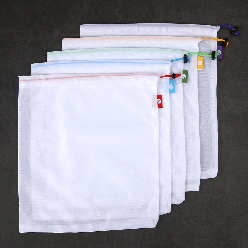 5 Piece Reusable Mesh Bag