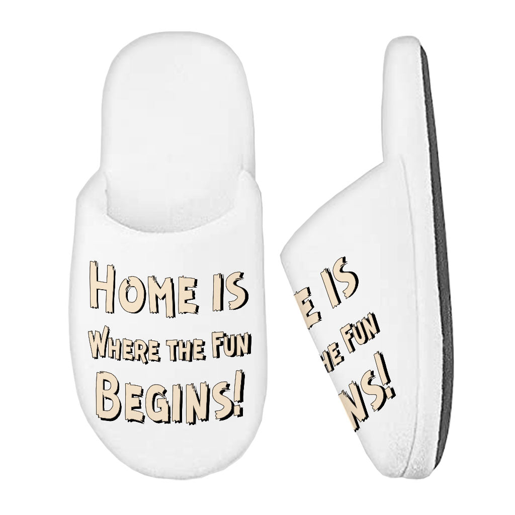 Cool Saying Memory Foam Slippers - Quotes Slippers - Graphic Slippers