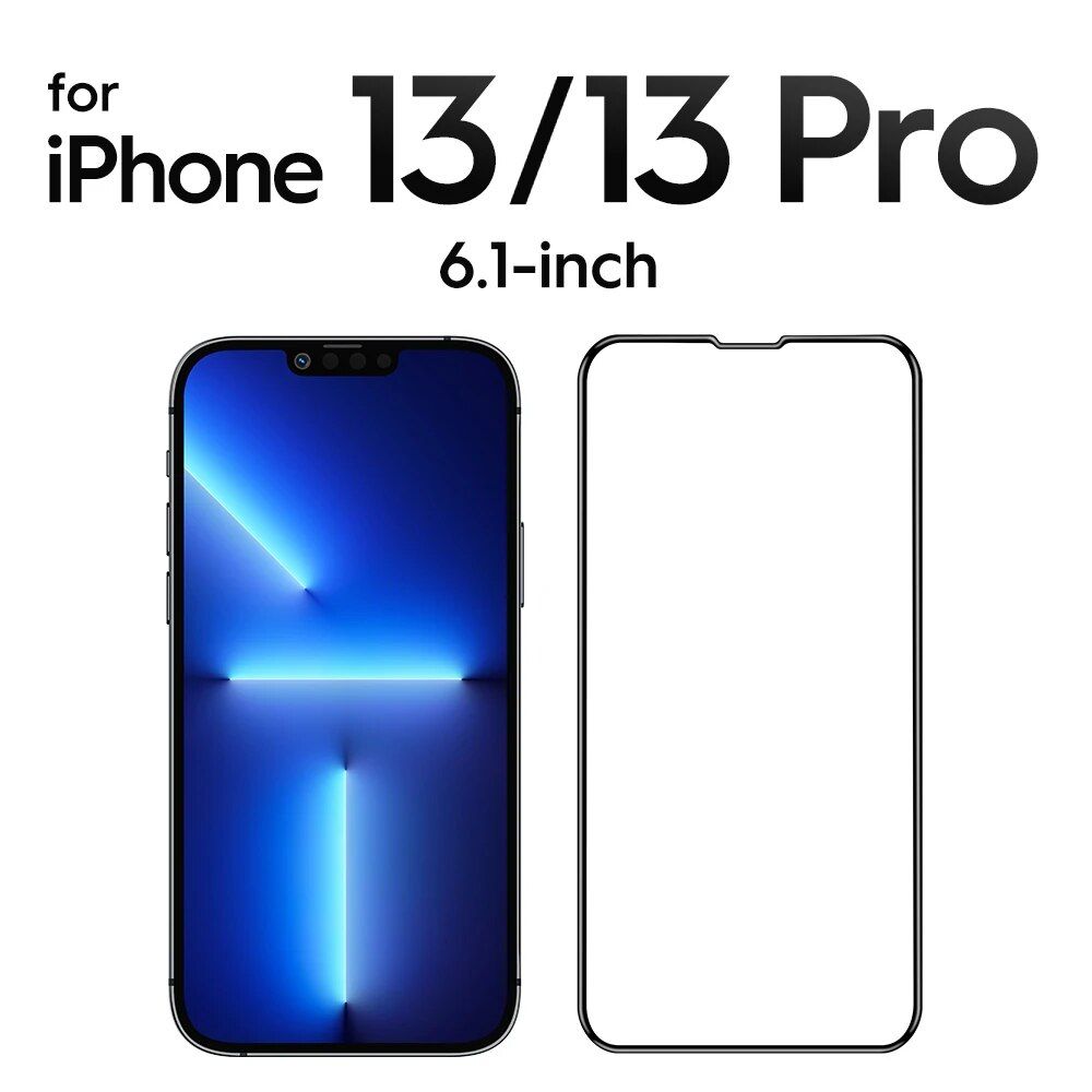 Ultra HD Tempered Glass Screen Protector for iPhone 15 Pro Max 14 Pro 13 12 Mini 11 XR - Full Coverage, Anti-Blue Light