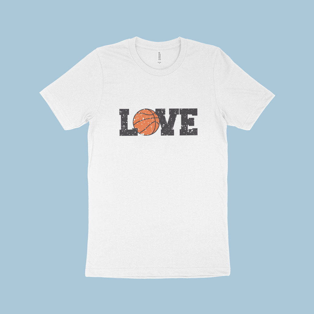 Basketball Love Unisex Jersey T-Shirt Made in USA