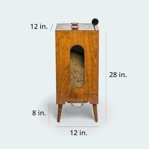 Wooden Large-Capacity Pet Food Storage and Feeding Station