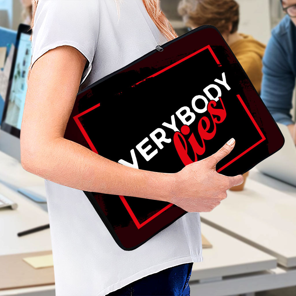 Everybody Lies MacBook Pro 16" Two-Sided Sleeve - Printed Laptop Sleeve - Trendy MacBook Sleeve