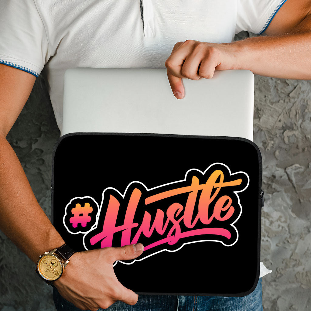 Hustle MacBook Pro 14" Two-Sided Sleeve - Hashtag Laptop Sleeve - Cool Printed MacBook Sleeve