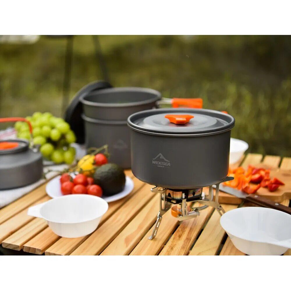 Portable Outdoor Cookware Set - Lightweight Camping & Hiking Tableware with Utensils