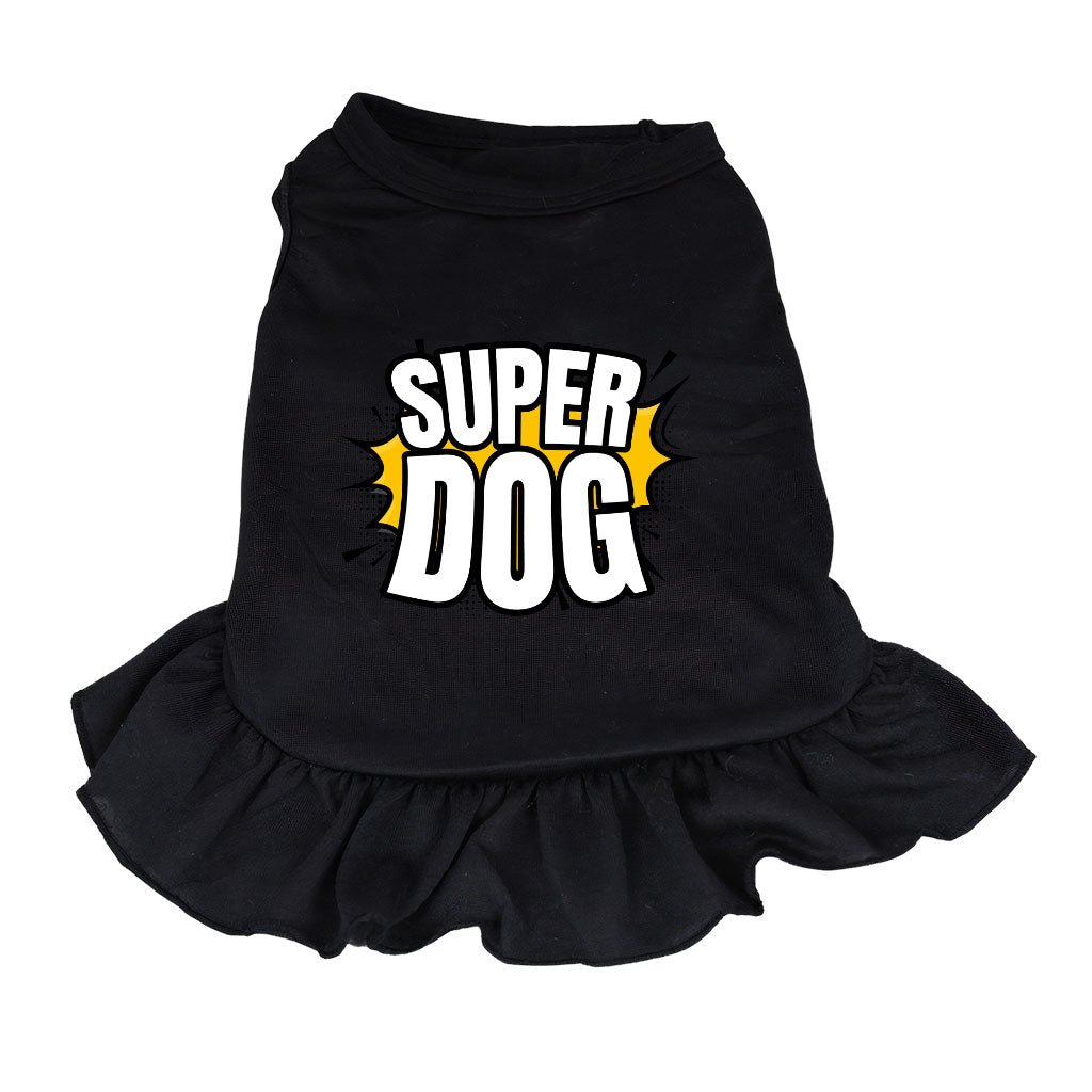 Super Dog Sundress - Colorful Dog Dress Shirt - Graphic Dog Clothing