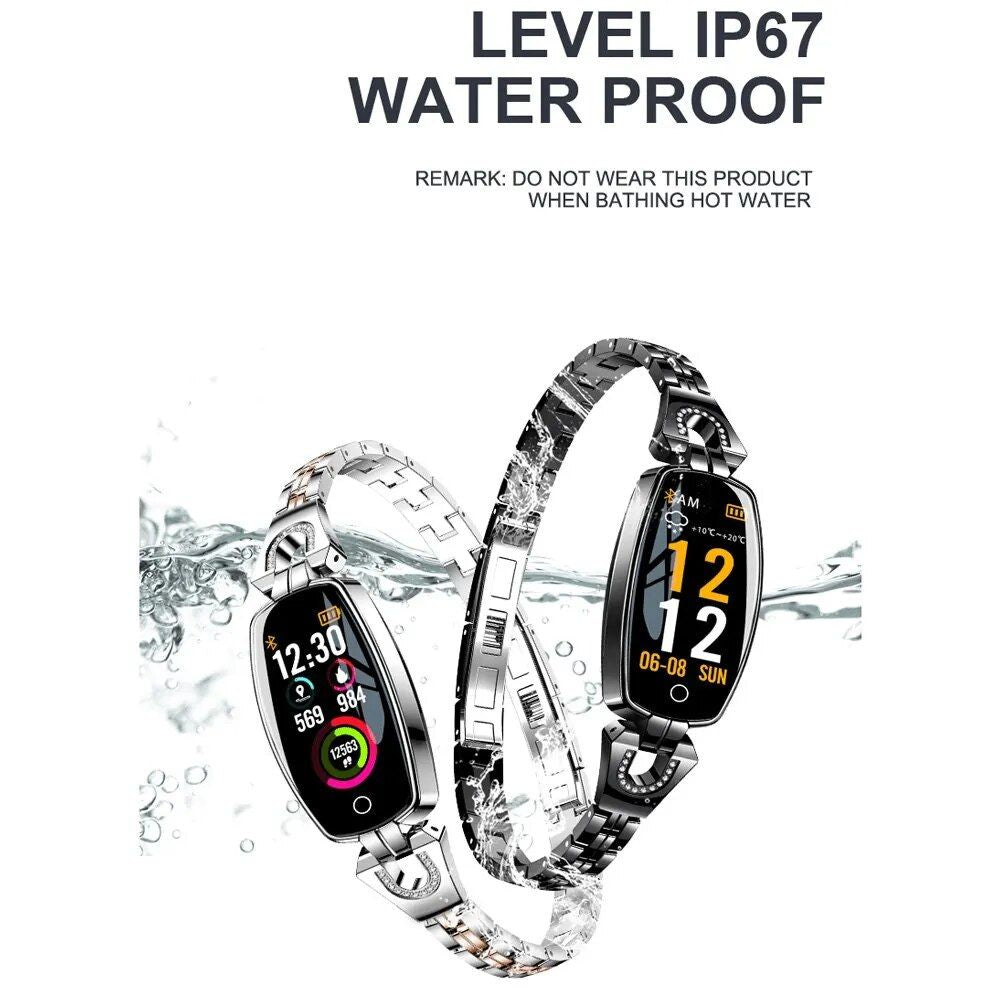 2023 Elegant Diamond Wristband Smartwatch: Fitness & Heart Rate Tracker - IP67 Waterproof