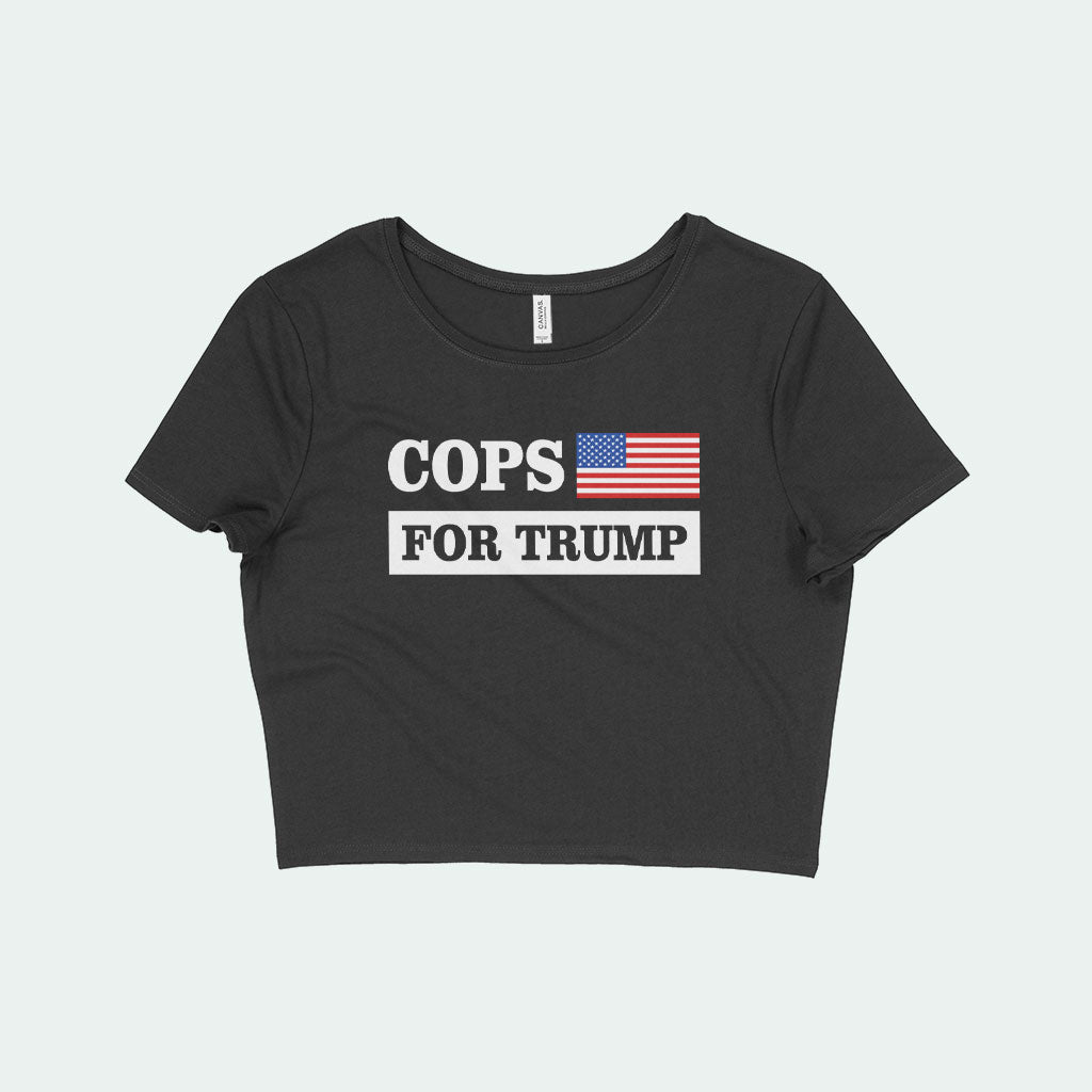 Women's Cropped Cops for Trump T-Shirt - Trump Gear