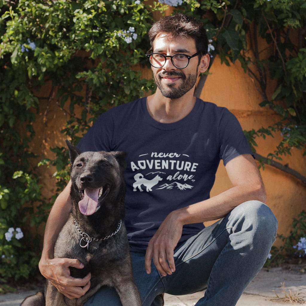 Never Adventure Alone Unisex Jersey T-Shirt Made in USA