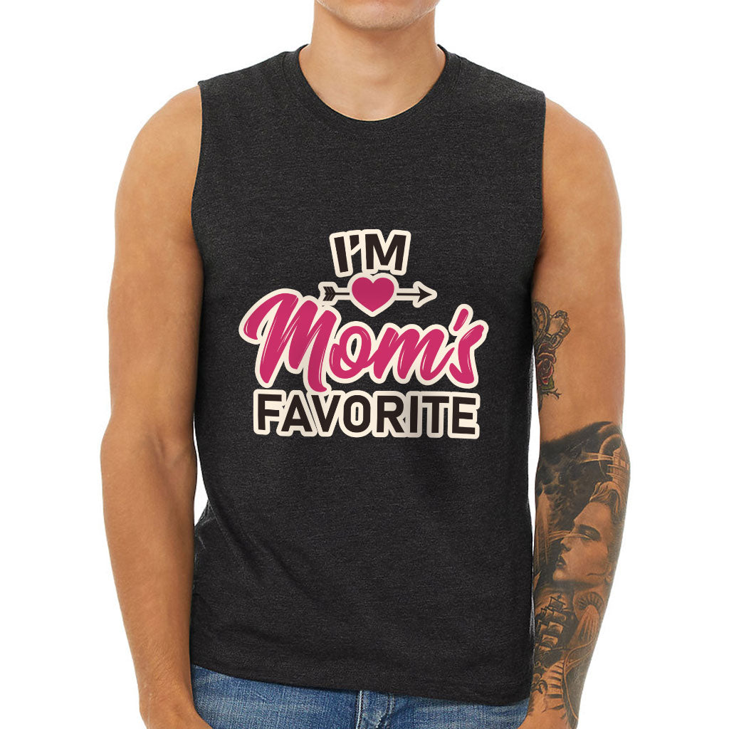 I'm Mom's Favorite Men's Muscle Tank - Cute Men's Sleeveless T-Shirt - Graphic Tank