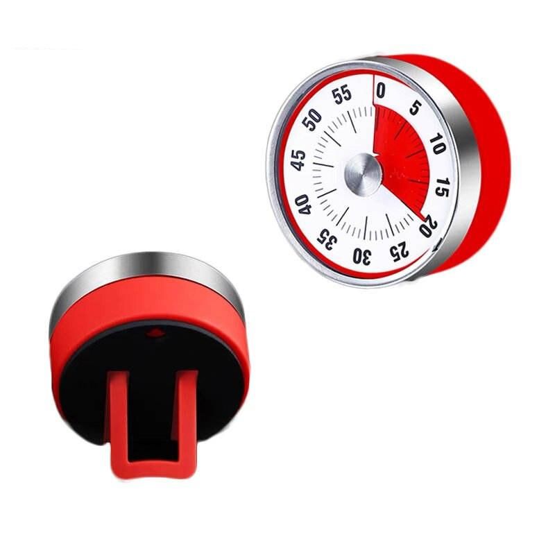 Visual 60-Minute Kitchen & Study Timer - Magnetic, Mechanical Stopwatch with Alarm