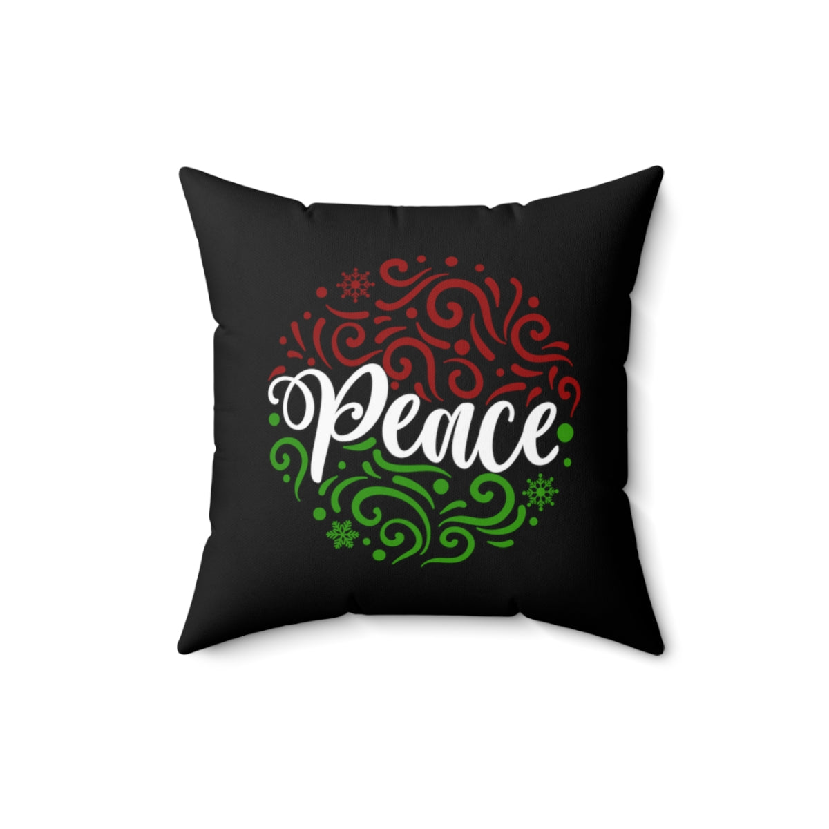 Uniquely You Throw Pillow Cover, Peace Christmas Holiday Print 2-Sided