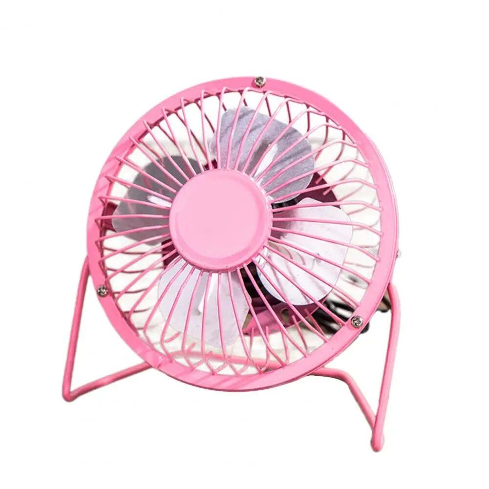 Compact USB-Powered Metal Desk Fan