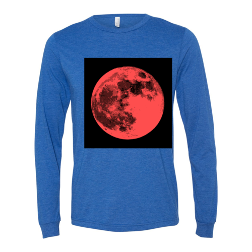 Contemporary Moon Long Sleeve Men's Jersey Tee