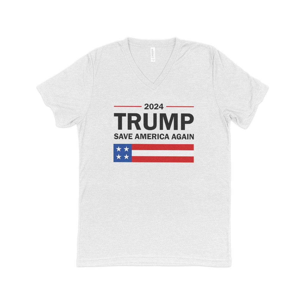 Triblend V-Neck Trump T-Shirt - Cool Trump T-Shirts