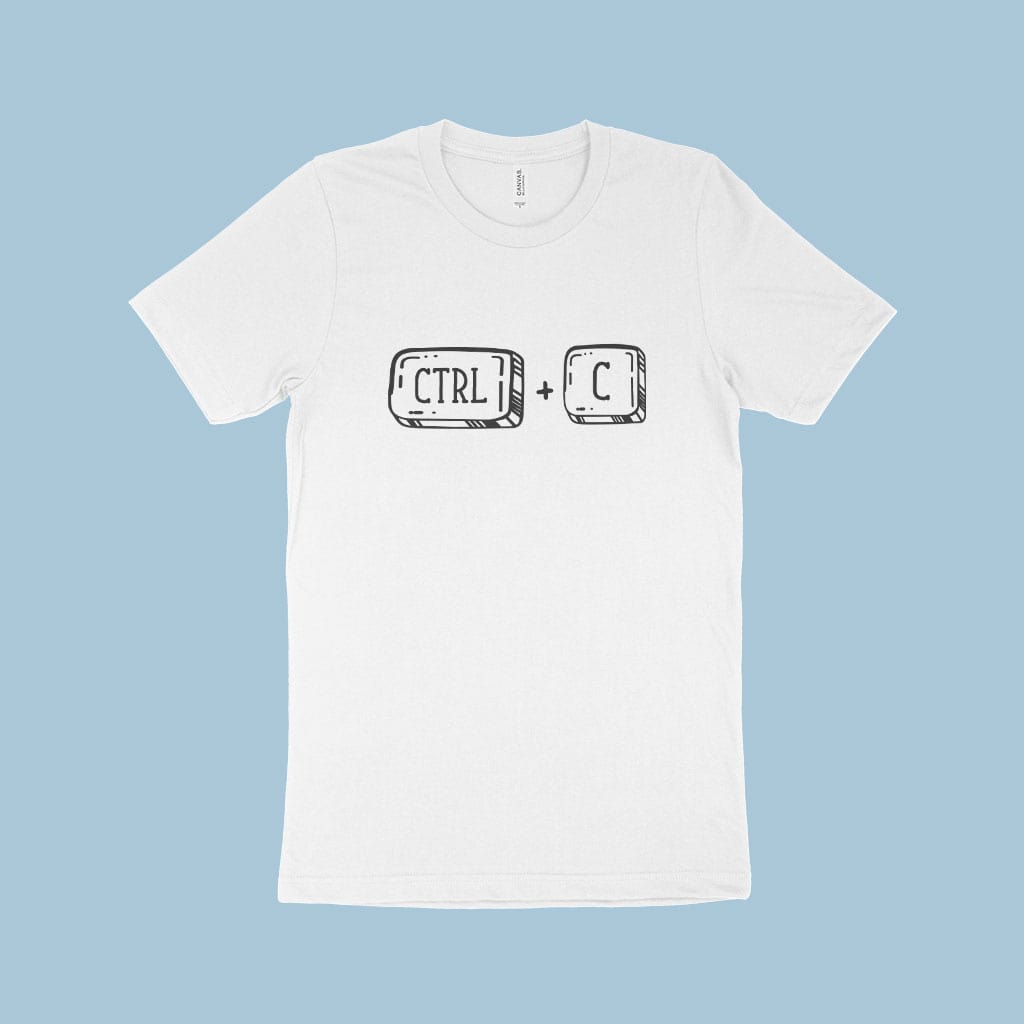 Ctrl C Unisex Jersey T-Shirt Made in USA