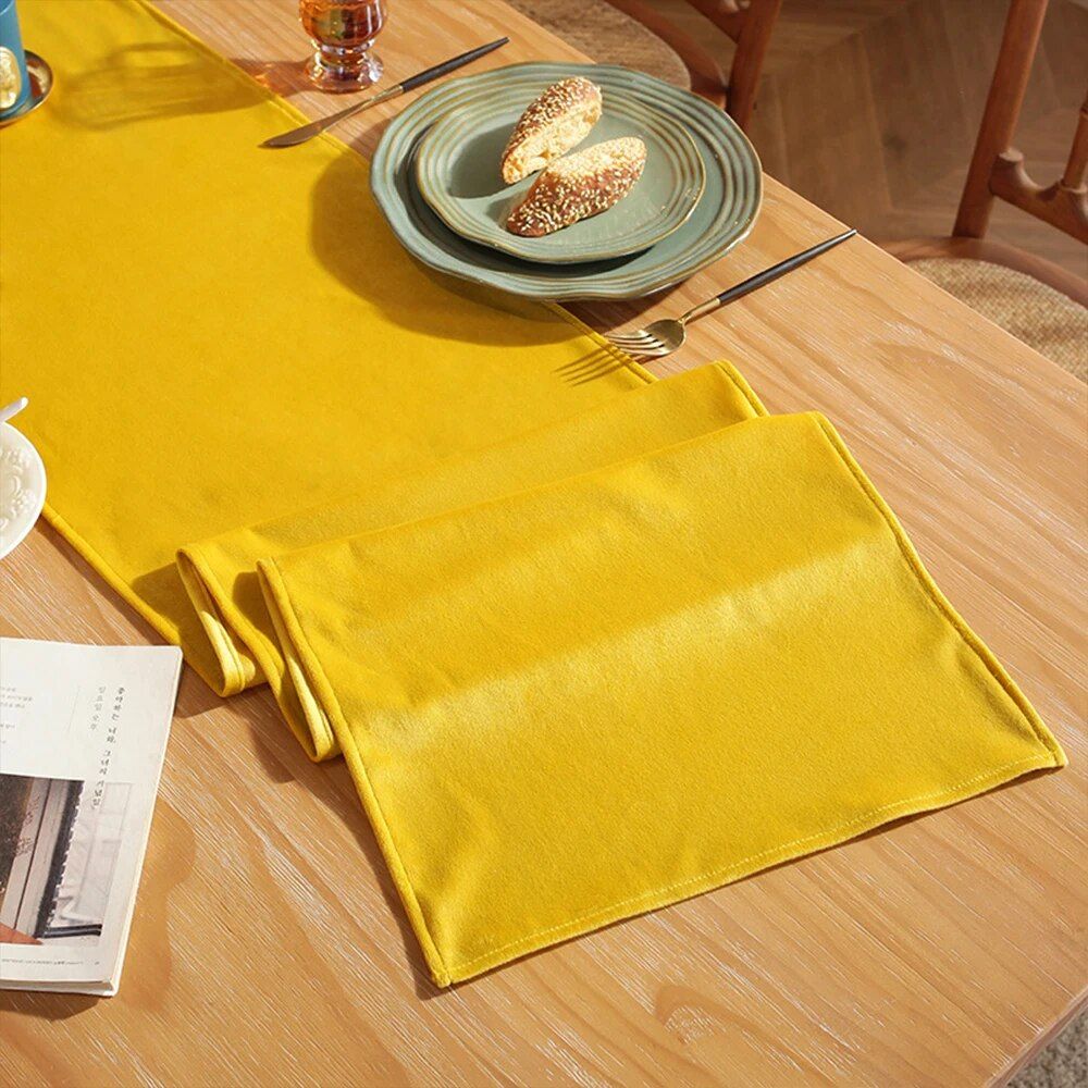 Elegant Nordic Velvet Table Runner for Home, Hotel, and Special Occasions