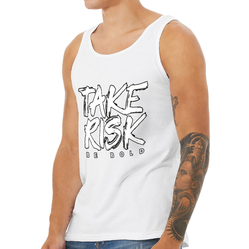 Take Risk Tank - Funny Workout Tank - Themed Jersey Tank