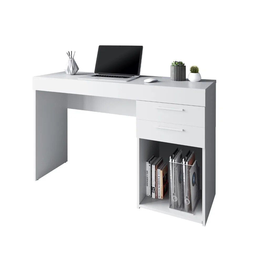 Modern Espresso Computer Desk for Small Spaces