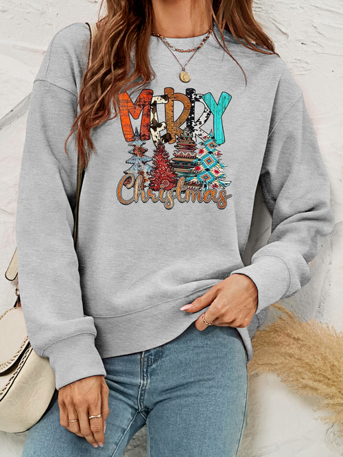 MERRY CHRISTMAS Graphic Crewneck Sweatshirt