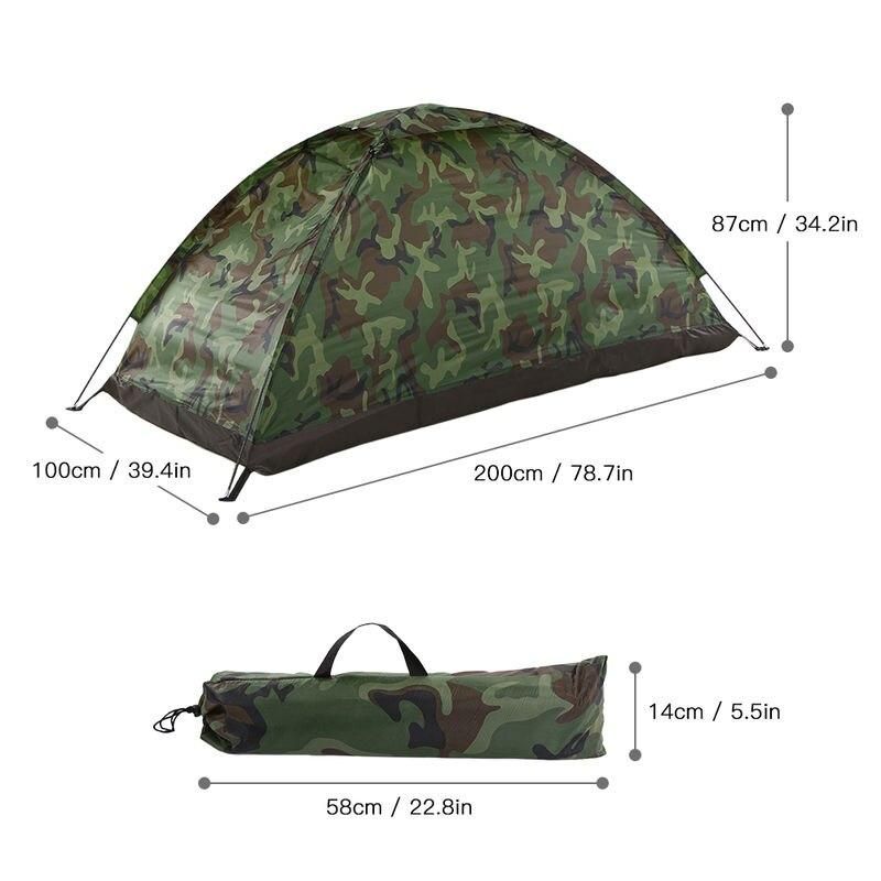 Waterproof Camouflage Single-Person Camping Tent for Outdoor Adventures