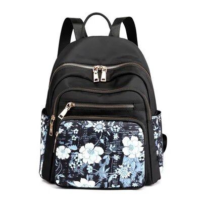 2023 Trendy Floral Print Nylon Backpack for Women