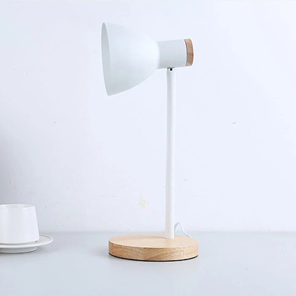 Modern Nordic-Style Wooden Desk Lamp with LED Flex Lighting for Home & Office