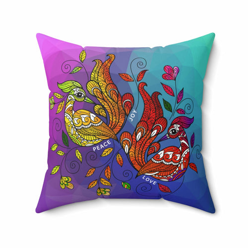 Uniquely You Decorative Throw Pillow Cover, Multicolor Wild Peacocks