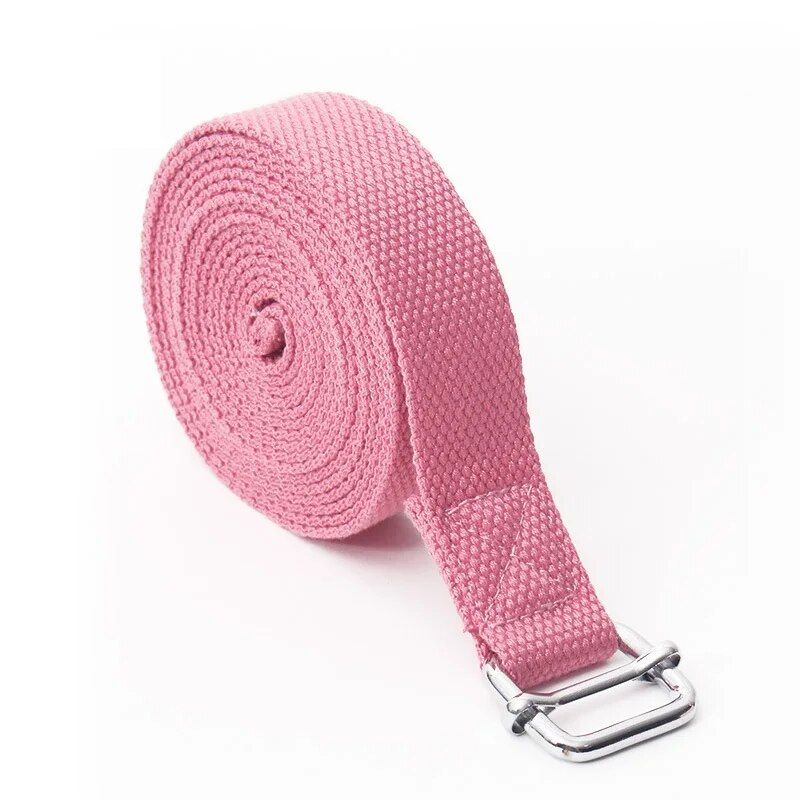 Premium Cotton Yoga Stretch Strap - 2.5m Durable D-Ring Belt for Enhanced Flexibility & Fitness